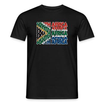 South Africa Flag South African South Africa Roots - Men's T-Shirt - black - Front - AI Model Male 178 light (178cm)
