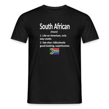 South Africa Flag South African South Africa Roots - Men's T-Shirt - black - Front - AI Model Male 178 light (178cm)