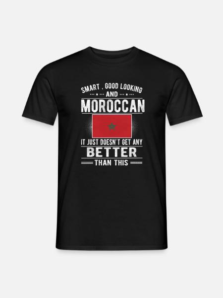 Maroc Maroc Drapeau d’origine marocaine - T-shirt homme - noir