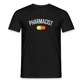 Pharmacien 2022 Diplôme de pharmacien Pharm - T-shirt homme - noir - Devant - AI Model Male 178 light (178cm)