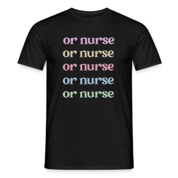 Infirmière chirurgicale Infirmière chirurgicale Infirmière - T-shirt homme - noir - Devant - AI Model Male 178 light (178cm)