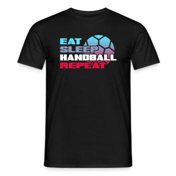 Handball Handball Player Handball-Life - Men's T-Shirt - black - Front - AI Model Male 178 light (178cm)