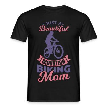 Maman de vélo de montagne - T-shirt homme - noir - Devant - AI Model Male 178 light (178cm)