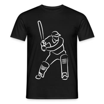 Cricket Boy - Men's T-Shirt - black - Front - AI Model Male 178 light (178cm)