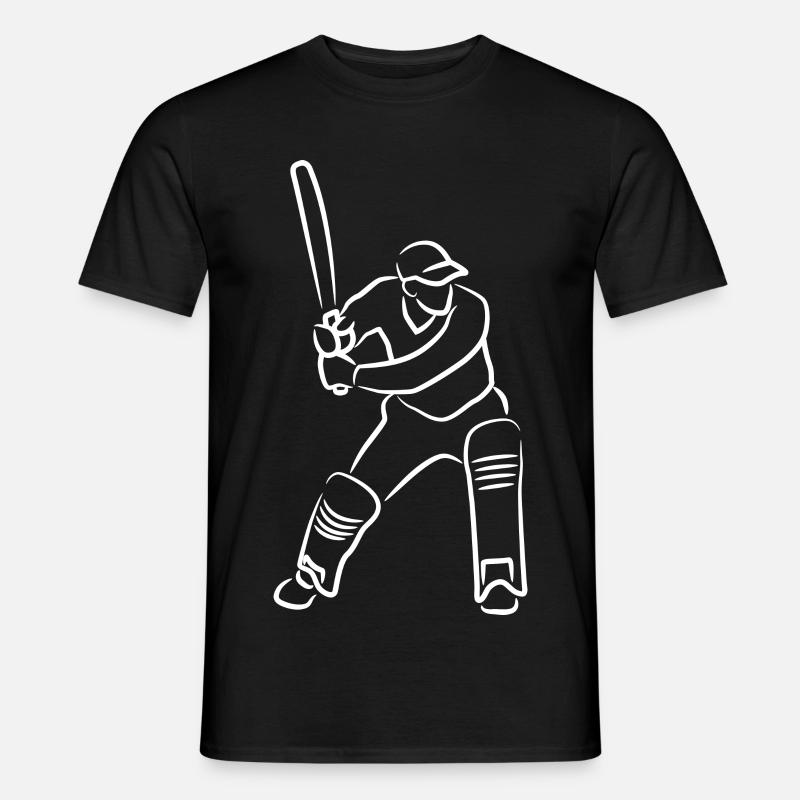 Cricket Junge - Männer T-Shirt - Schwarz