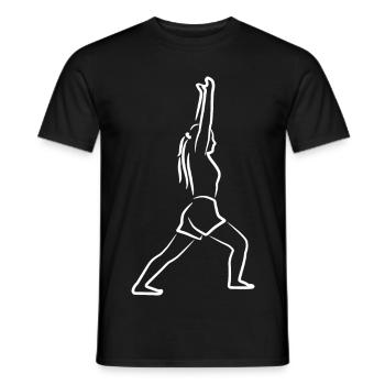 Yogini Sketch - Men's T-Shirt - black - Front - AI Model Male 178 light (178cm)