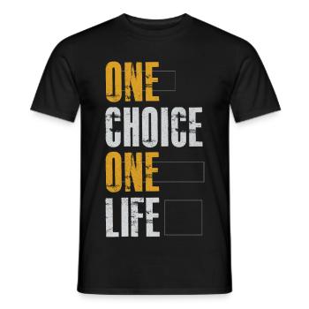 one choice one life - Men's T-Shirt - black - Front - AI Model Male 178 light (178cm)