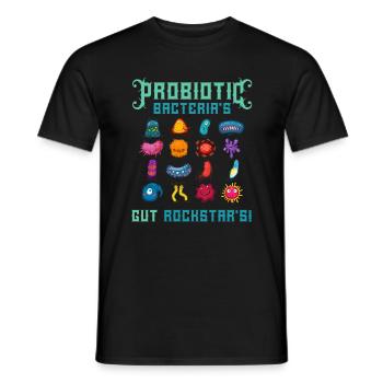 Coole Mikrobiologie Probiotische Bakterien - Männer T-Shirt - Schwarz - Vorne - AI Model Male 178 light (178cm)