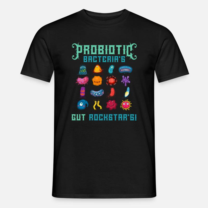 Cool Microbiology Probiotic Bacteria - Men’s T-shirt - black