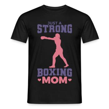 Juste une maman boxeuse forte - T-shirt homme - noir - Devant - AI Model Male 178 light (178cm)