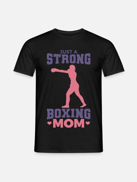Just a strong boxer mom - Men's T-Shirt - black