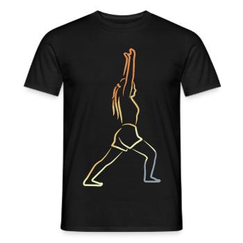Yogini Vintage Look - Men's T-Shirt - black - Front - AI Model Male 178 light (178cm)