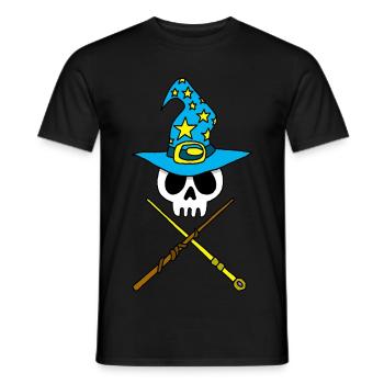 Crâne de magicien - T-shirt homme - noir - Devant - AI Model Male 178 light (178cm)