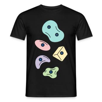 Escalade colorée avec un design de bloc - T-shirt homme - noir - Devant - AI Model Male 178 light (178cm)