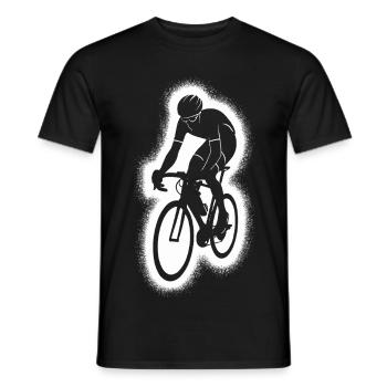 Cycliste de course cycliste sur route - T-shirt homme - noir - Devant - AI Model Male 178 light (178cm)