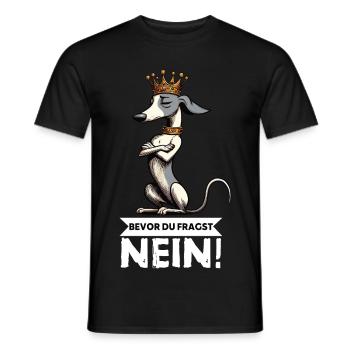 Bevor Du Fragst  Whippet Windhund Whippets  - Männer T-Shirt - Schwarz - Vorne - AI Model Male 178 light (178cm)