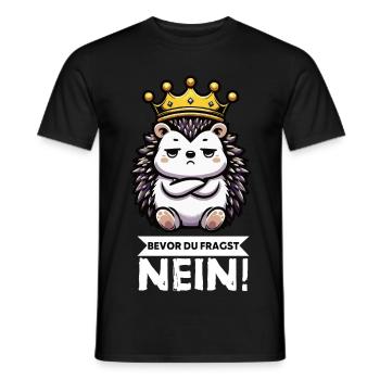 Bevor Du Fragst Igel Igelliebhaber Igelfan Stachel - Männer T-Shirt - Schwarz - Vorne - AI Model Male 178 light (178cm)