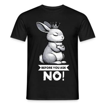 Avant que tu ne demandes à Rabbit Bunny Bunny Bunny Rongeur aux longues oreilles - T-shirt homme - noir - Devant - AI Model Male 178 light (178cm)