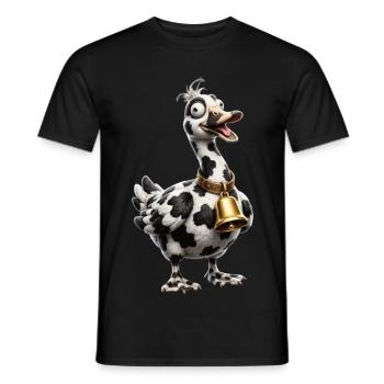 Lustiges Mischgans-Kuh-Muster - Männer T-Shirt - Schwarz - Vorne - AI Model Male 178 light (178cm)