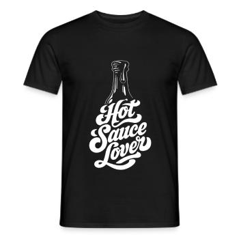 Hot Sauce Lover Bottle Art - Männer T-Shirt - Schwarz - Vorne - AI Model Male 178 light (178cm)
