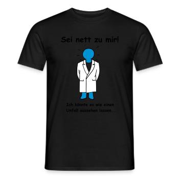Arzt Laborant könnte es wie Unfall aussehen lassen - Männer T-Shirt - Schwarz - Vorne - AI Model Male 178 light (178cm)