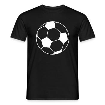 Fussball Weiss Fußball Ball Fußballer - Männer T-Shirt - Schwarz - Vorne - AI Model Male 178 light (178cm)