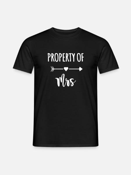 personalized property of mrs - Men's T-Shirt - black