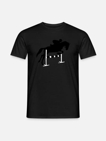 cheval, équitation - T-shirt homme - noir