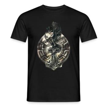 Thor hammer - Men's T-Shirt - black - Front - AI Model Male 178 light (178cm)