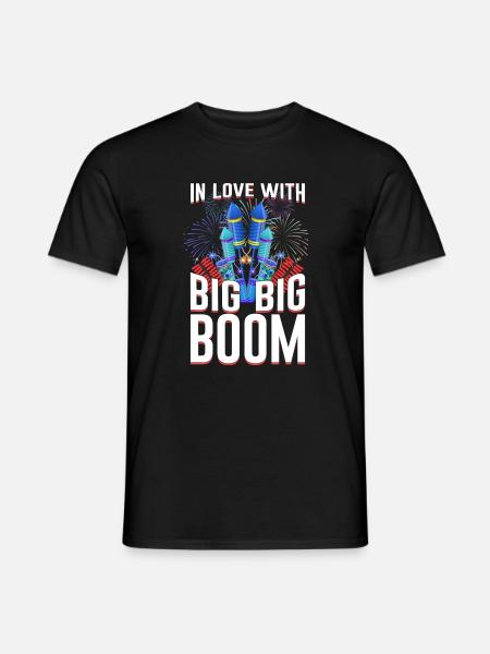 Big Big Boom Feux d’artifice Réveillon du Nouvel An Fête du Nouvel An - T-shirt homme - noir