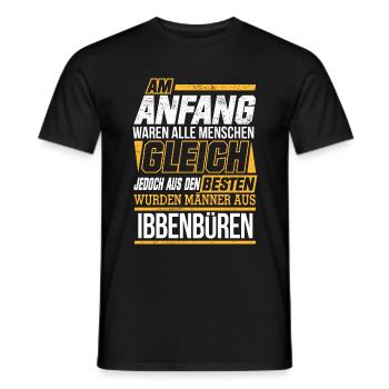 IBBENBÜREN wo die Besten Männer herkommen - Männer T-Shirt - Schwarz - Vorne - AI Model Male 178 light (178cm)