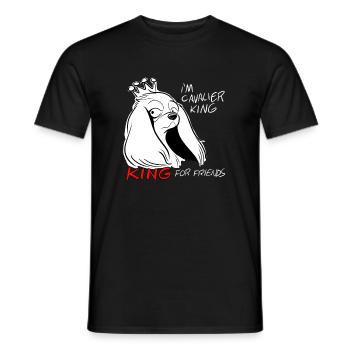 Cavalier King für Freunde - Männer T-Shirt - Schwarz - Vorne - AI Model Male 178 light (178cm)