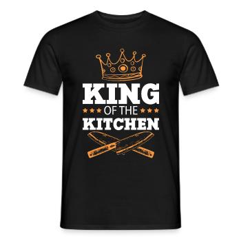 chef roi disant cuisinier - T-shirt homme - noir - Devant - AI Model Male 178 light (178cm)