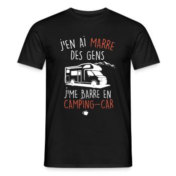 Camping-car, j'en ai marre des gens - T-shirt homme - noir - Devant - AI Model Male 178 light (178cm)