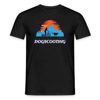 Dogscooting Bikejöring Zughundesport Design - Männer T-Shirt - Schwarz - Vorne - AI Model Male 178 light (178cm)