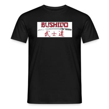 Japan Bushido Japanese Vintage Streetwear - Men's T-Shirt - black - Front - AI Model Male 178 light (178cm)