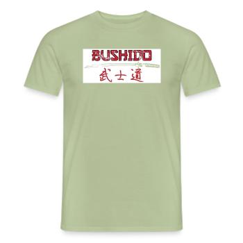Japan Bushido Japanese Vintage Streetwear - Men's T-Shirt - sage - Front - AI Model Male 178 light (178cm)
