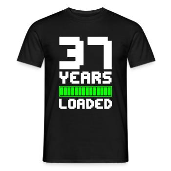 37 Years Loaded 37th Birthday - Men's T-Shirt - black - Front - AI Model Male 178 light (178cm)