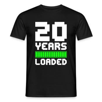 20 Years Loaded 20th Birthday - Men's T-Shirt - black - Front - AI Model Male 178 light (178cm)
