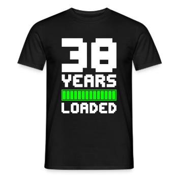 38 Years Loaded 38th Birthday - Men's T-Shirt - black - Front - AI Model Male 178 light (178cm)