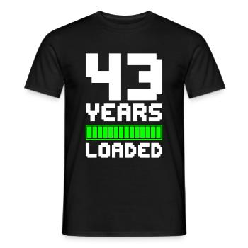 43 Years Loaded 43rd Birthday - Men's T-Shirt - black - Front - AI Model Male 178 light (178cm)