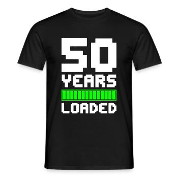 50 Years Loaded 50. Geburtstag - Männer T-Shirt - Schwarz - Vorne - AI Model Male 178 light (178cm)