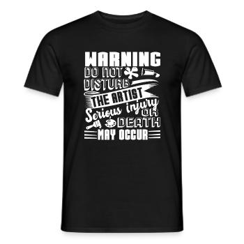 Artist Do Not Disturb The Artist - Men's T-Shirt - black - Front - AI Model Male 178 light (178cm)