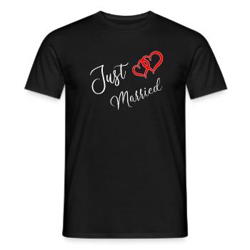 Juste marié - T-shirt homme - noir - Devant - AI Model Male 178 light (178cm)