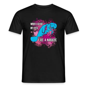 Je rêve de lamantin et de dugong - T-shirt homme - noir - Devant - AI Model Male 178 light (178cm)