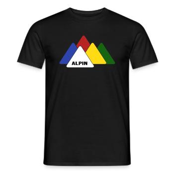 Randonnée en montagne Alpine Népal Sommets de l’Himalaya - T-shirt homme - noir - Devant - AI Model Male 178 light (178cm)