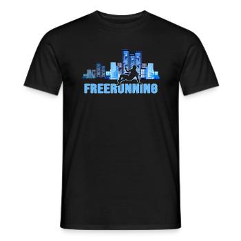 freerunning cityparkour traceur PARKOUR - T-shirt homme - noir - Devant - AI Model Male 178 light (178cm)