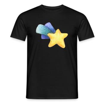 Dessin au crayon coloré - T-shirt homme - noir - Devant - AI Model Male 178 light (178cm)