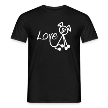 Amour des chiens - T-shirt homme - noir - Devant - AI Model Male 178 light (178cm)