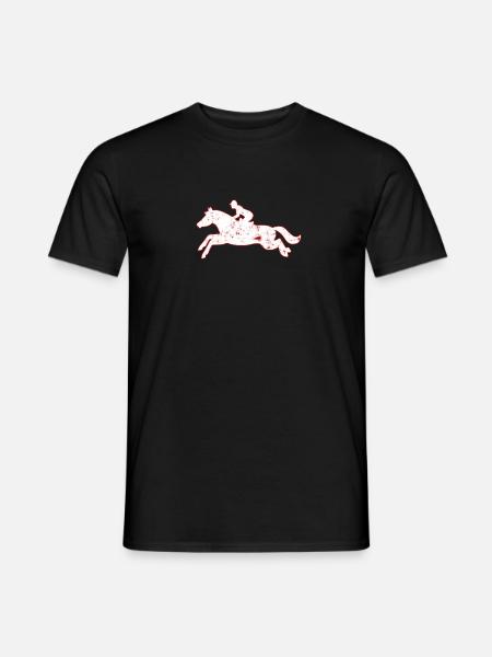 Pferd - Männer T-Shirt - Schwarz
